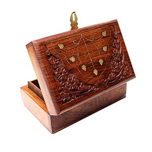 Caja de joyería artesanal de palisandro con incrustaciones de hueso - Venta al por mayor desde India - Product Image 3