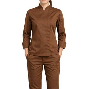 Uniformes de Chef Unisex 100% Algodón Manga Larga Transpirable con Cierre de Botones Marca EVERGREEN Ropa de Cocina para Restaurante Bar ODM - Product Image 5