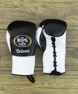 Gants de boxe MMA No Boxing No Life, gants de boxe Sanda, en cuir véritable, à lacets, pour entraînement professionnel, ensemble de boxe personnalisable - Product Image 2