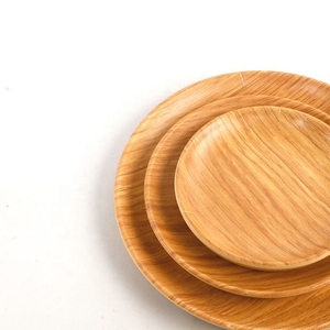 Assiettes de Dîner en Mélamine Exquises en Gros, Design Personnalisé avec Logo, Plateaux de Service en Bois de Hêtre Haut de Gamme à Motif Bois Western pour la Maison et les Hôtels - Product Image 2
