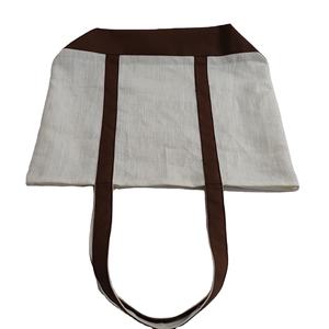 Bolsa de lino para regalo y promoción, diseño exclusivo, base y asa con ribete de tela de poliéster, bolsa de compras de lino - Product Image 4