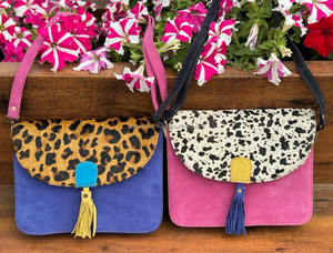 Bolso Bandolera de Cuero Reciclado Estilo Occidental, Bolso de Mano de Cuero con Estampado Animal y Borla de Alta Calidad, Bolso Cruzado para Mujer - Product Image 4