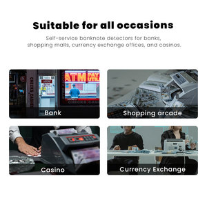 Compteur de billets professionnel <span class=keywords><strong>en</strong></span> promotion avec détection UV et MG, affichage LED, vitesse de 900 billets/min, reconnaissance automatique multi-devises (<span class=keywords><strong>Euro</strong></span>) - Product Image 5