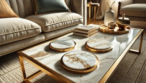 Most Selling Marble Coasters in <b>Grey</b> Colors and Unique Designs Stylish Drink Mats for Coffee Cups <b>Mugs</b> Available For Sale - Product Image 3