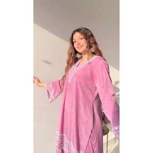 Ensemble de costume de fête en véritable brocart et motif Moti avec fil, taille XL - Product Image 5