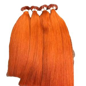 Prix d'usine Premium I-Tips Vietnamien Remy Extensions de cheveux Naturel Droit Chaud Briquet Orange Couleur Grand Stock Bundles Cheveux - Product Image 1