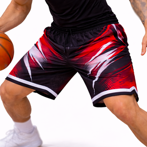 Pantalones Cortos de Baloncesto Sublimados Personalizados, Uniforme de Práctica de Equipo MOE, Cintura Elástica con Cordón, Producción para Rendimiento en Cancha - Product Image 1