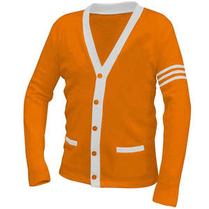 New Design Unisex Crew Neck Thick 100% Acrylic Breathable Winter Cardigan Sweater Custom Color and Size Front Button Wholesale - Product Image 1