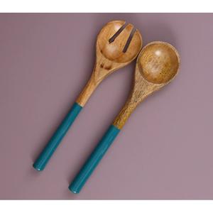 Meilleures ventes : Cuillère et fourchette à salade en bois avec manche en résine, logo personnalisé, qualité fantastique, ustensiles de cuisine, couverts - Product Image 1