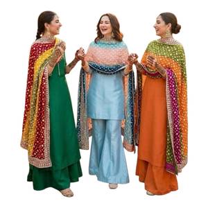 Chales tradicionales para mujer con trabajo de espejo, pañuelos de moda, chales y hiyabs, colores y diseños personalizados, para bodas y fiestas, de AM IMPEX - Product Image 1