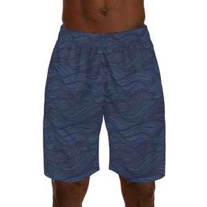 Breathable High Waist Men Gym Shorts 100% Polyester Solid Casual Quick Dry Breathable Workout Shorts <b>for</b> Fitness & Training - Product Image 1