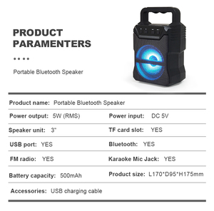 迷你便携式蓝牙户外扬声器中国制造新产品声音功率扬声器，带500毫安电池 - Product Image 3