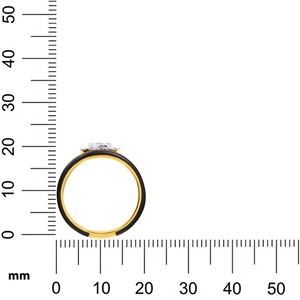 Noir Heart Halo <b>Ring</b> 10K Yellow <b>Gold</b> Black Enamel Heart Shape Diamond Cluster 0.20 CT Round Diamond Halo 0.15 CT <b>Ring</b> - Product Image 4