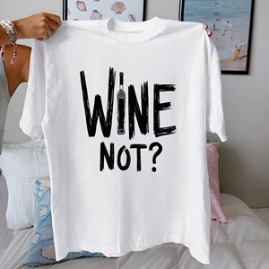 Bottle WINE NOT Camiseta cómoda de algodón puro para mujer - Product Image 2
