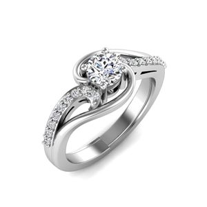 Anillo de Compromiso con Diamante Cultivado en Laboratorio con Corte Brillante, Certificado por IGI, Estilo Vintage, Halo Solitario, Art Deco, Plata 925, Oro Rosa, RITZIN - Product Image 5