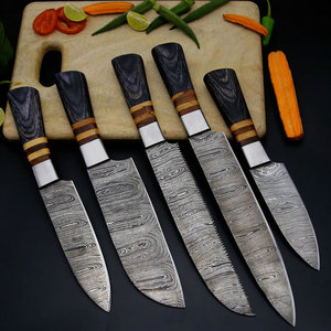 Juego de Cuchillos de Cocina de Acero de Damasco Premium, Cuchillos de Chef Profesionales, Estilo Moderno, Hoja Duradera para Cocinar en Casa y Preparar Alimentos - Product Image 2