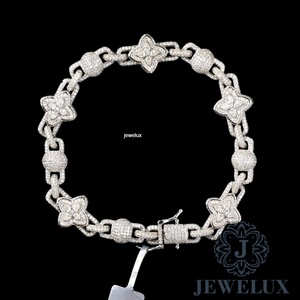 Premium Hip Hop Moissanite Diamond Bracelet Iced Out Tennis Chain for <b>Men</b> and Women High Quality 925 Silver Gold Plated Jewelry - Product Image 2
