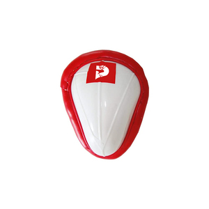 Durable Red and <b>White</b> <b>Cricket</b> Groin Guard with Wood Padded Protection for Men and Women 12 Years and Above - Product Image 1