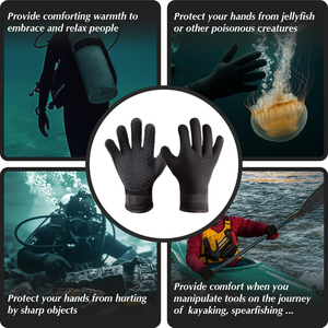 Gants de pêche durables en néoprène avec sangle de poignet réglable, équipement de protection pour manipuler le poisson et l'équipement marin en eau salée - Product Image 6