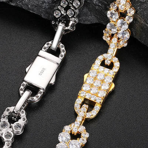 High Quality Figure Eight Moissanite Necklace VVS1 <b>925</b> <b>Sterling</b> <b>Silver</b> Unisex Hip Hop Jewelry For <b>Men</b> Women vvs1 moissanite neck - Product Image 6