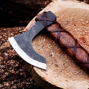 Custom Outdoor Handmade <b>Viking</b> <b>Axe</b> with Wooden Handle for Camping and Bushcraft Industrial & DIY Grade <b>Axe</b> - Product Image 4