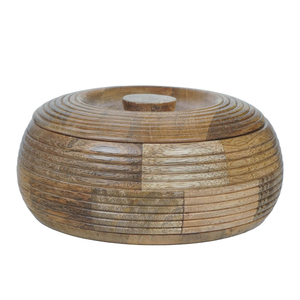 Exclusivo Calentador de Tortillas Moderno de Madera con Tapa de Acero Inoxidable, Contenedor para Pan, Soporte para Panqueques, Vajilla Ecológica, 20cm - Product Image 6
