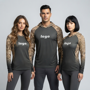 Vêtements de pêche, chemise à capuche performante, sublimation personnalisée, vêtements de sport d'extérieur pour hommes et femmes, vêtements légers à séchage rapide - Product Image 3