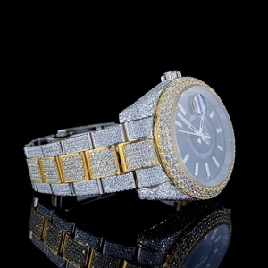 Reloj de Cuarzo con Moissanita de Diseño Premium, Estilo Moderno y Elegante, Piedras Preciosas de Alto Brillo, Precisión en la Medición del Tiempo, Estilo Antiguo, Unisex - Product Image 3