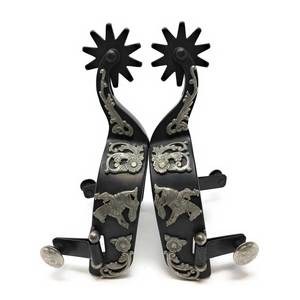 เดือยเหล็กฝังลายม้าขี่พร้อมดาวประดับ สำหรับขี่ม้า - Product Image 4