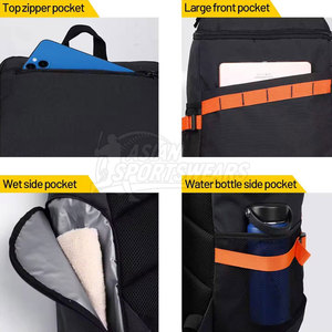High Volume Storage Solution Basketball <b>Backpack</b> With Specialized Compartments For Complete Athlete Kits - Product Image 3