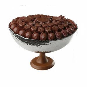 Elegante Plato de Acero Inoxidable Pulido para Servir Dulces, Tazón Redondo de Metal Plateado para Chocolate, Exhibidor de Postres para Hotel y Restaurante - Product Image 2