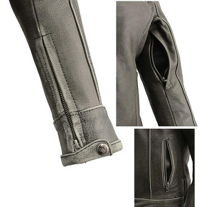 Chaqueta de Motociclista de Cuero Estilo Scooter 'Deportiva y Elegante' para Mujer SAMROZ SPORTS - Product Image 5