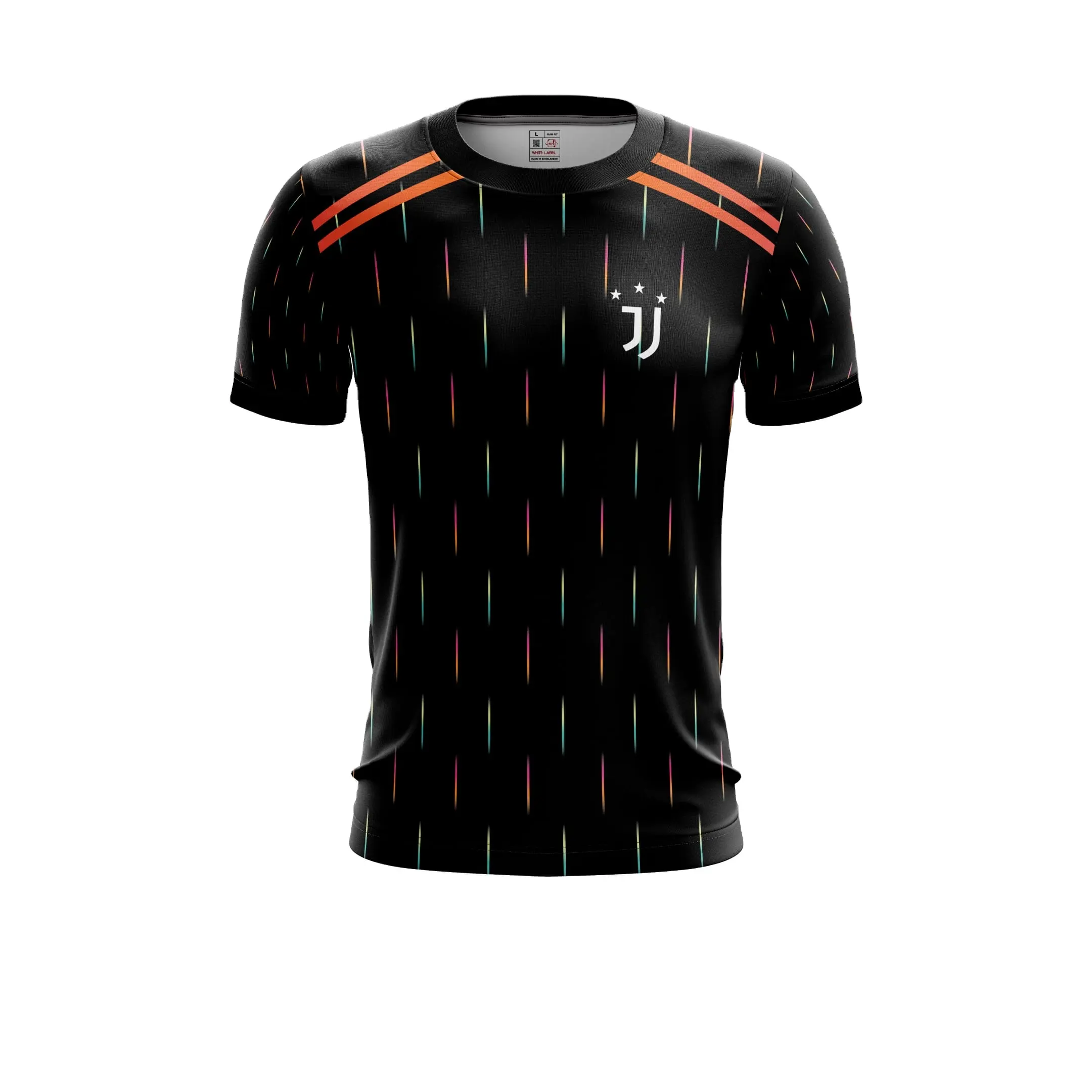 Black Custom Soccer Jersey with Your Logo Name Number All Over Sublimation Print Customized Football Jersey Kit from Bangladesh