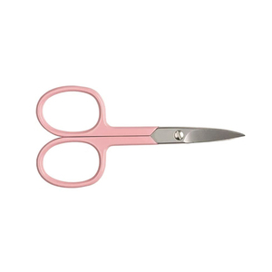 Tijeras de Manicura de Acero Inoxidable con Hoja Curva, Cortacutículas Afilado para Diestros, Herramientas de Belleza de Estilo Simple, Color Rosa para Adultos - Product Image 1