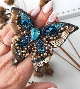 Handcrafted Customized Embroidery Beaded Brooch Inspired by Vintage Floral Art Designs Premium Handmade <b>Wedding</b> Anniversary - Product Image 2