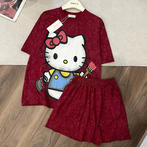 ชุดเสื้อผ้าผู้หญิงสองชิ้นสำหรับฤดูร้อน สไตล์ลำลอง ผ้าฝ้ายเนื้อนุ่ม เป็นมิตรกับสิ่งแวดล้อม ซักได้ สวมใส่สบาย แฟชั่นธรรมชาติ รับสั่งทำ - Product Image 4