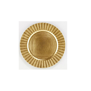 Plato Decorativo Redondo de Metal Dorado para Eventos de Boda, Vajilla Duradera y Reutilizable - Product Image 6
