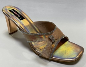 Sandalias de Tacón Alto Dorado Ultra Altas, Estilo Francés Retro, Suaves y Cómodas para Mujer, Diseño de Hadas, Tendencia de Moda, Duraderas - Product Image 2