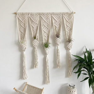 Handmade Macrame <b>Boho</b> Home Decor Luxury <b>Wall</b> <b>Hangings</b> with Tassels Abstract Design Fabric Panel <b>Hanging</b> Format - Product Image 5