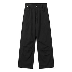Pantalones Cargo Vornex de Primera Calidad, Corte Recto Holgado, Estilo Denim Apilado, Ajustables, de Secado Rápido, con Acabado Lavado - Product Image 2