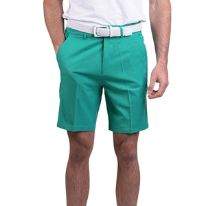Pantalones Cortos Bermuda para Hombre, Color Verde Azulado Sólido, Cintura Media, Cierre de Botones, Casuales, de Algodón Oxford, con Bolsillos, Tejido Transpirable - Product Image 1