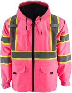 Men Women Safety Rain Jacket Hi Vi Reflective Safety Work Jacket Best Material High Quality Reflective Safety Work Jacket - Product Image 1