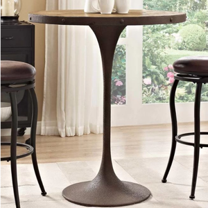 Mesa de Bar redonda de patas altas con muebles de comedor de madera maciza precio al por mayor muebles más vendidos uso directo de Indonesia - Product Image 2