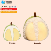 Op maat gemaakte fruit knuffels groothandel zachte gevulde voedselkussens met logo OEM knuffelproducent