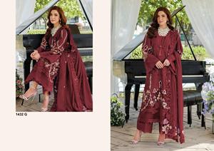 Tela de algodón puro para traje pakistaní Mal Duppata con bordados, colección de trajes. - Product Image 2