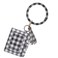Portefeuille-bracelet élégant et accrocheur en silicone personnalisé avec porte-cartes en cuir et porte-clés pour femme