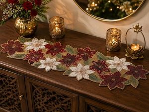 Traditional Beaded Table Runner with Intricate Handmade Embroidery Work for Dining Table Festival Decor and Special Occasions - Product Image 5