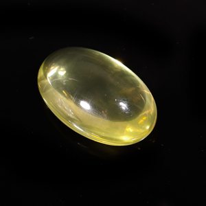 Cabochon ovale en quartz citron naturel, pierre précieuse brute jaune polie pour bijoux - Product Image 6