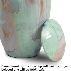 Imperial Adult Aluminum Memorial Funeral Urn Cremation <b>Ash</b> Storage <b>Keepsake</b> Featuring Refined Decorative Exterior Finish - Product Image 6