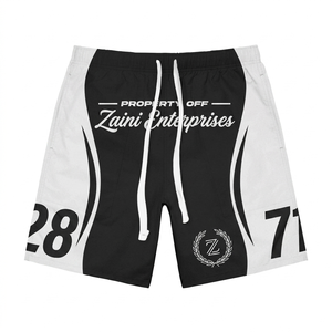 Shorts coupe-vent pour homme 160g Polyester/Nylon Séchage rapide Gris Vert Citron Design à empiècements contrastants Fermeture à cordon Taille mi-haute - Product Image 1